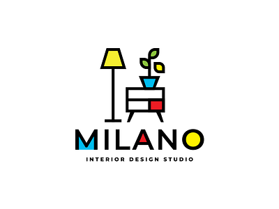 Milano brand branding design furniture interior lemon logo vector