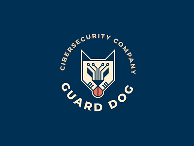 Guard dog brand branding ciber design dog guard illustration logo security shield vector