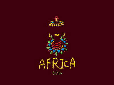 Africa africa african woman brand branding design etnic illustration logo tea vector woman