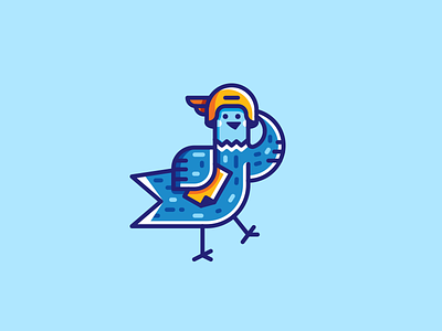 homing pigeon bird brand branding cute delivery design documents funny illustration logo pigeon simple vector