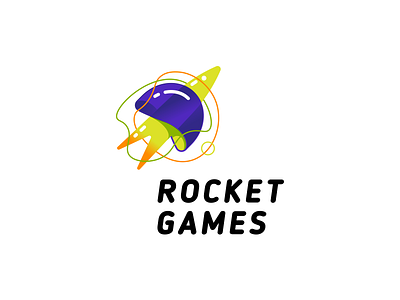 Rocket games abstract brand branding design game illustration logo rocket vector