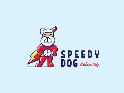 Speedy gog brand branding cute delivery design dog fast flash logo vector