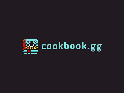 cookbook book brand branding design game gamepad joystick logo vector