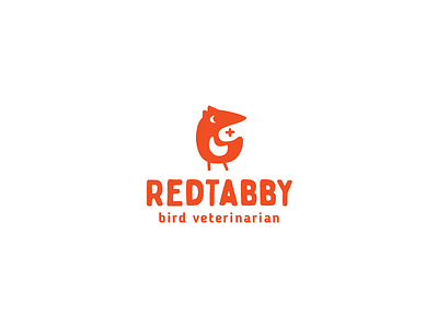 RedTabby bird brand cute design logo vector vet