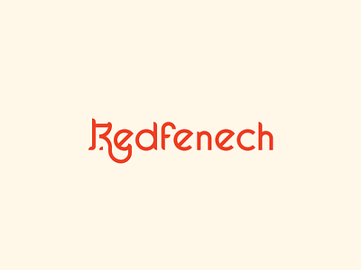 Redfenech brand branding cute design fox lettering logo vector