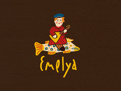 Emel — russian blockhead balalaika blockhead decor dymkovo emel logo pike russian toy