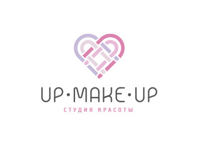 Up Make Up beauty heart logo make studio up
