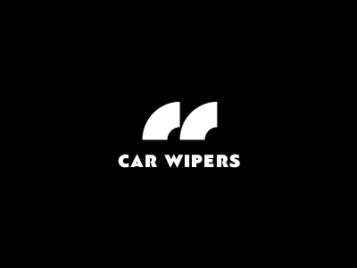 Car Wipers black car logo minimal white wipers