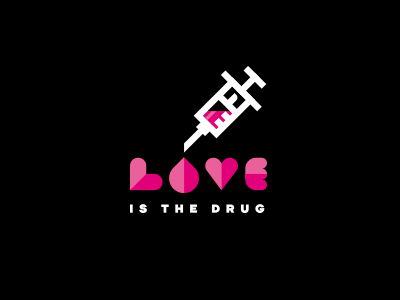 Love is the drug drug heart love pink syringe valentine