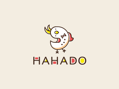 Hahado bird cockatoo cute dance funny logo parrot