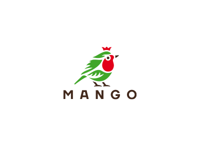 Mango bird brand logo mango robin