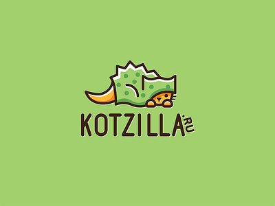 Kotzilla brand cat cute funny godzilla logo pet