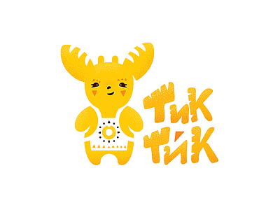 Tik Tik bakery brand cute funny logo mascot