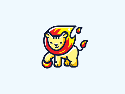 Profilance Group brand classical cute fire funny lion logo