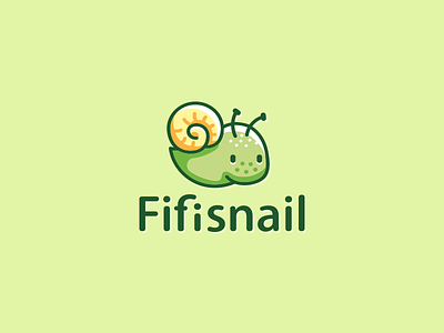 Fifisnail brand cute funny logo snail