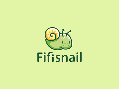 Fifisnail brand cute funny logo snail