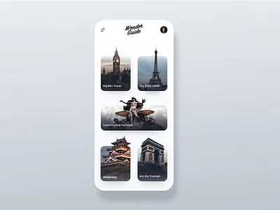 Wonder Guide animation app application concept gif guide mobile tourism trip ui ux wonder