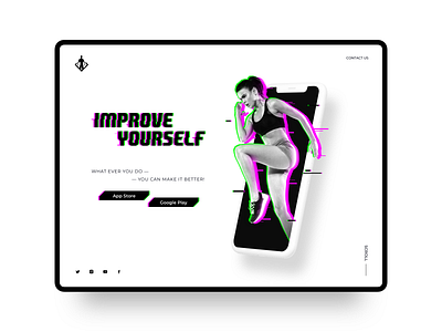 Sports App Landing Page UI Concept app calisthenics design fitness gym app health interface physical training sport statistics training ui ui concept ux web workout
