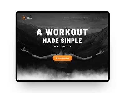 Landing Page for a Fitness App animation app fitness gif interface landing main parallax sport ui ux video web workout
