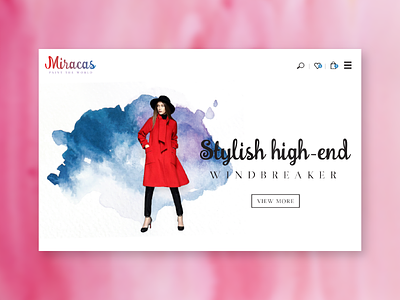 Miracas - ecommerce visual design branding brush ecommerce identity logo paint responsive ui ux visual design watercolor web