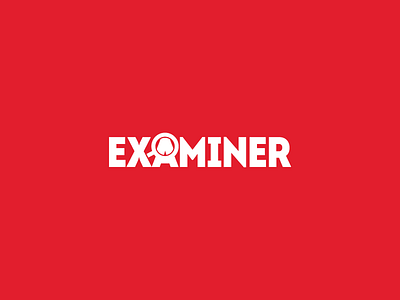 Examiner - logo design for political news website branding clean concept examiner identity ivandd logo magnifier news politic simple typography