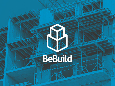 Logo for BeBuild build building clean construction cube graphic design icon ivandd line logo modern