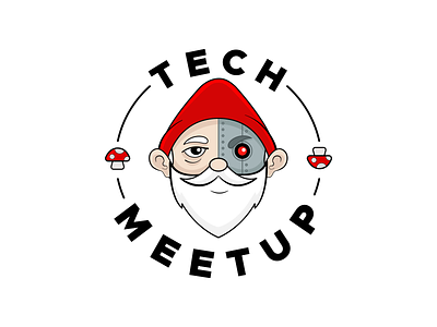 Tech Meetup Logo gnome illu illustration logo tech tecnology terminator vector