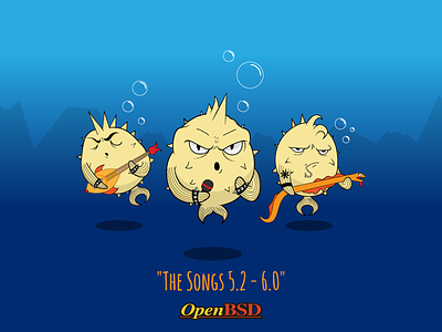 Openbsd Songs Cover band cd cover chaos cover drawing fish fishes illustration kaos metal ocean rock