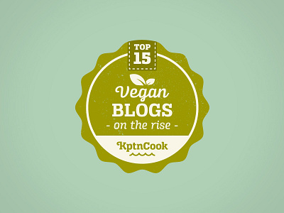 Top 15 Vegan Blogs Badge badge blog blogger green leaf leaves texture vegan vegetarian veggi