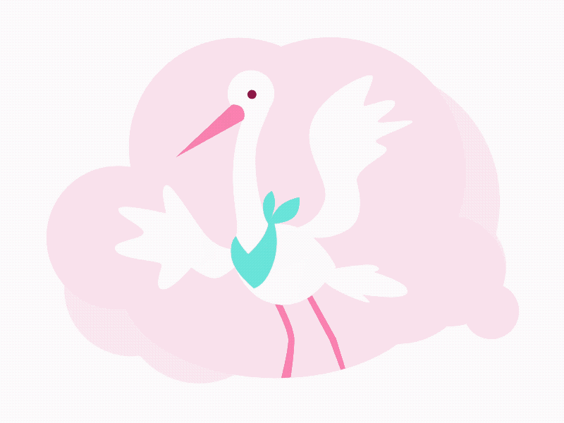 Storky - contraction timer ⚡🕓 app baby contraction illustration pregnant stork storky