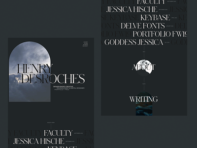 [Dark Mode] Creative Technologist Portfolio Redesign FW20 personal site portfolio typography ui web website