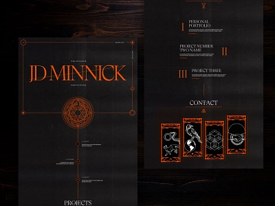 Tarot-Inspired Personal Site Concept dark mode occult tarot tarot card ui web design website