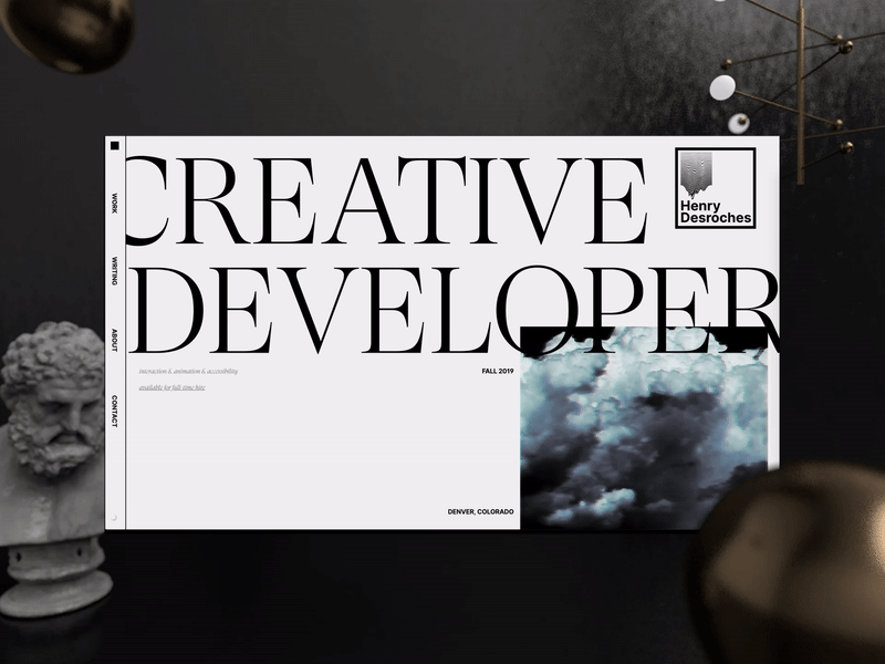 Creative Developer UI Redesign [Again][Yes, Again] c4d cinema 4d design personal site portfolio resume typography ui vector web website