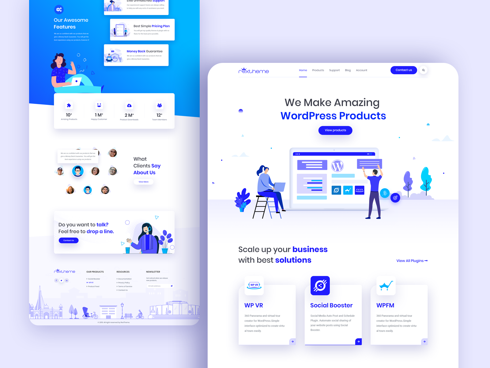 RexTheme: Creative Product Landing Page by MaHi on Dribbble