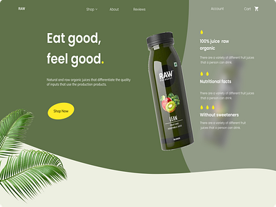 Health Drink Website beverage webdesign design drink ui ux webdesign