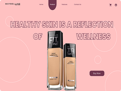 Beauty Products Web Header beauty products cosmetics design ui ux webdesign webheader