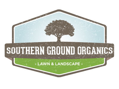 Logo for Southern Ground Organics landscaping company logo organic landscaping logo