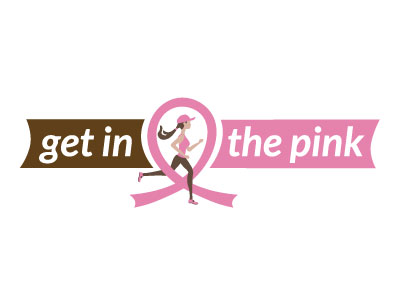 Logo for Get in the Pink 5K Race breast cancer logo race