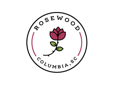 Rosewood Neighborhood Logo neighborhood logo rose logo