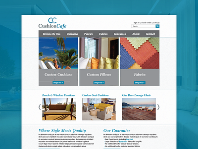 Custom Cushion Website clean cushion customize flat icons simple ui user interface web website