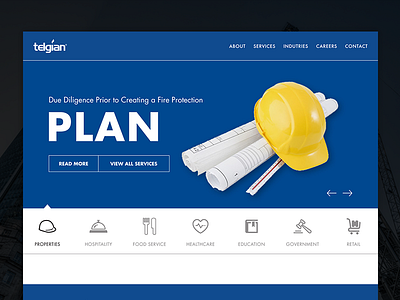 Fire Protection Consultant Website clean construction fire flat icons simple ui user interface web website