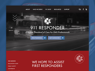 Paramedicine Resources Website clean firefighter flat icons paramedic simple ui user interface web website
