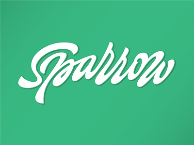 Sparrow [My Take] bird clean drop shadow script simple sparrow typography