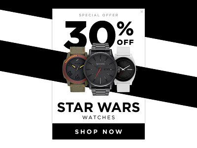 Day 36 – Special Offer 036 card dailyui deal lightbox nixon offer popup special offer star wars uidesign user interface