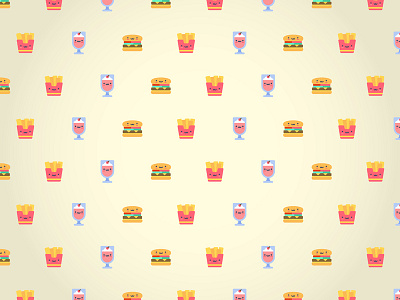Day 59 – Background Pattern 059 background background pattern dailyui fries hamburger milkshake pattern repeat texture uidesign user interface