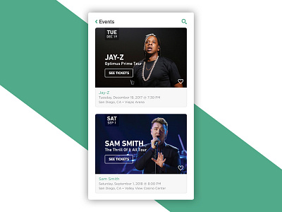 Day 70 – Event Listing 070 calendar concerts dailyui event event listing favorite jayz list listing uidesign user interface