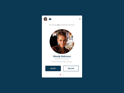 Day 78 – Pending Invitation 078 accept card dailyui decline invitation message mobile pending invitation popup user interface web