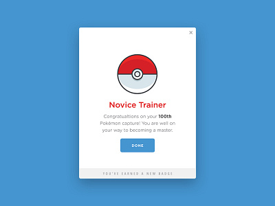 Day 84 – Badge 084 badge card dailyui master mobile novice pokemon trainer uidesign user interface web