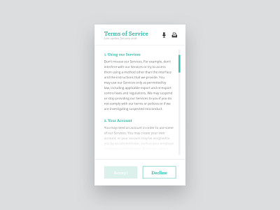 Day 89 – Terms of Service 089 cover dailyui fine print lawyer legal mobile privacy policy terms terms of service uidesign user interface