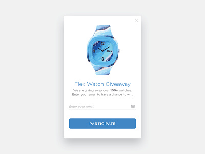 Day 97 - Giveaway 097 card clean dailyui flex free gift giveaway mobile uidesign user interface watch